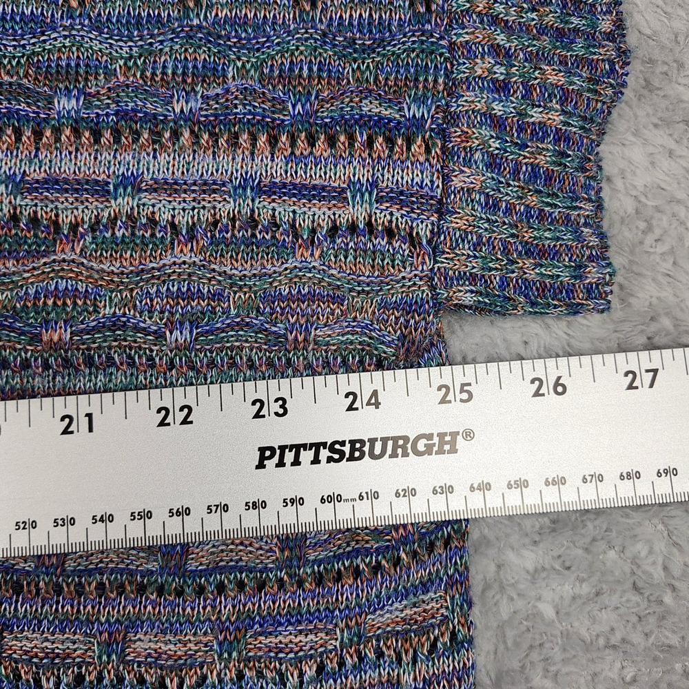 CJ Banks Multicolored Knit Cardigan Womens‎ 2X Open Front Short Sleeve Sweater - Picture 7 of 8